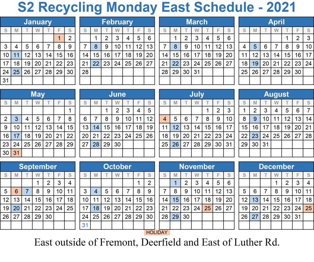 2021 Monday Recycling East out of Fremont