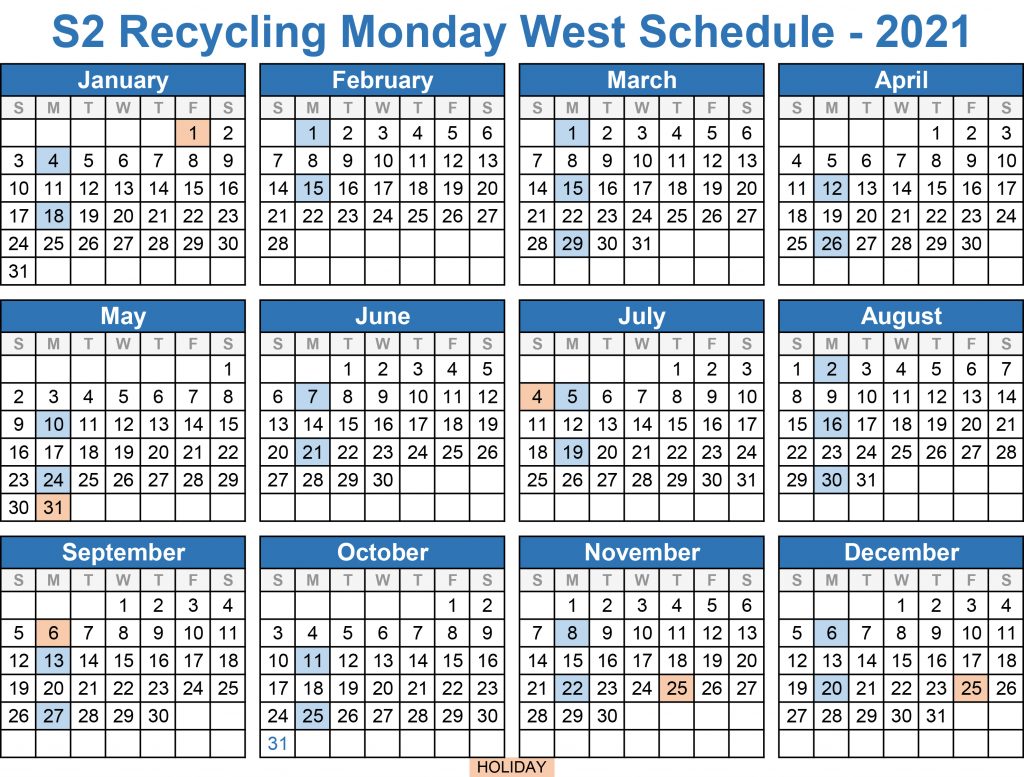 2021 Recycling Monday West