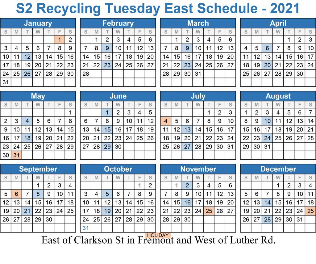2021 Tuesday East Recycling